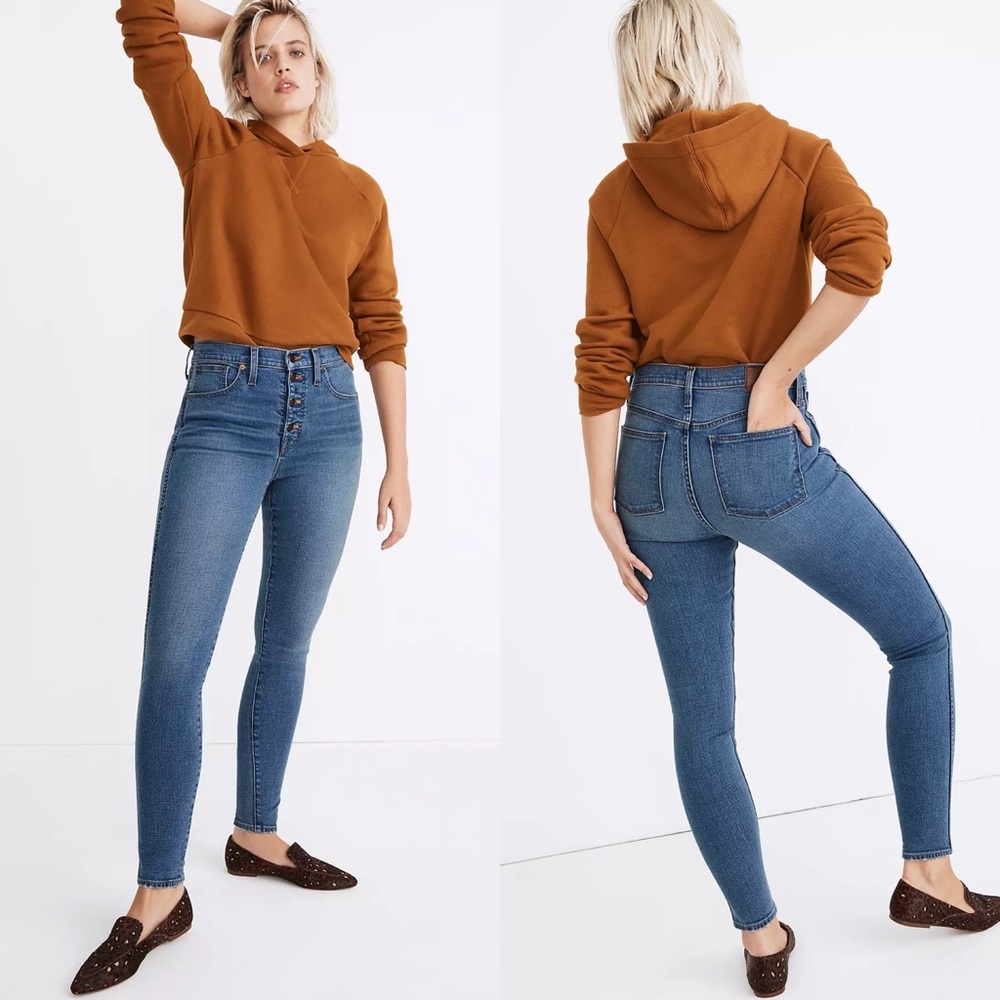 NWT Madewell High-Rise Skinny Jeans Button-Front